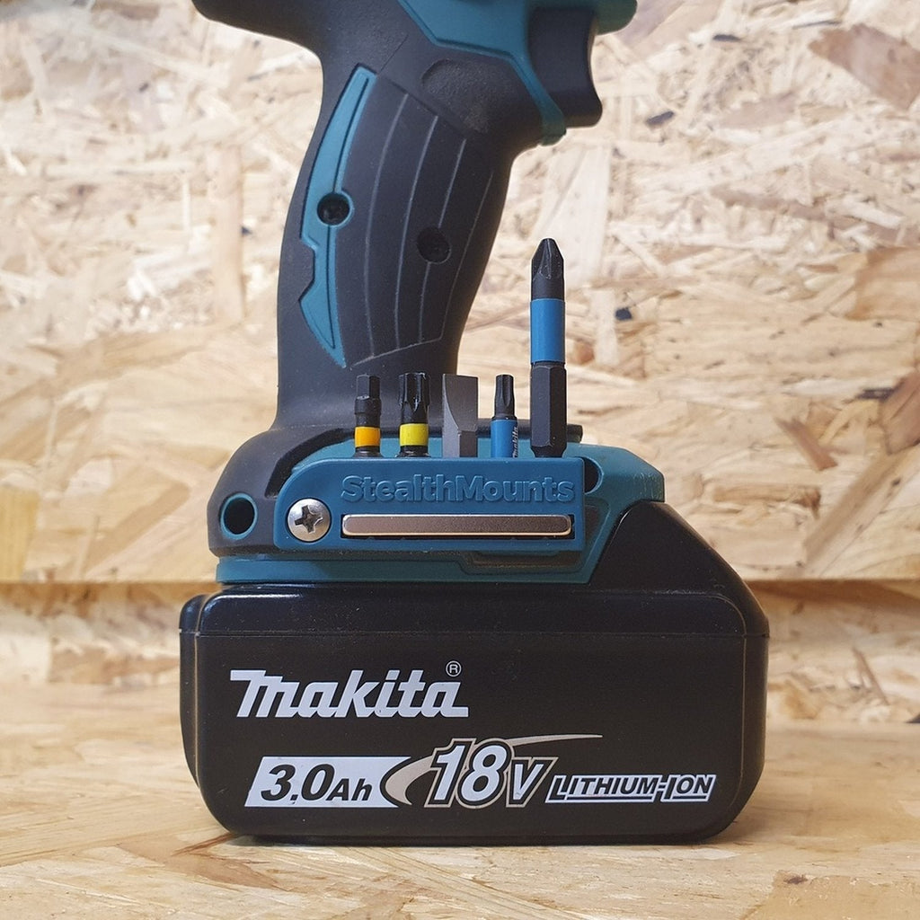 StealthMounts Magnetic Bit Holder for Makita LXT & XGT Tools Blue, 2-Pack