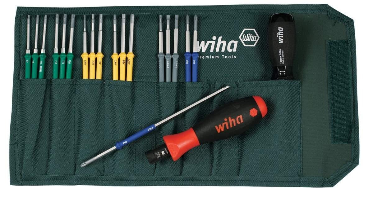 Wiha 28600 TorqueControl 10-50 Inch/lbs. 20 Piece Slotted/Phillips/Torx/Hex Blades