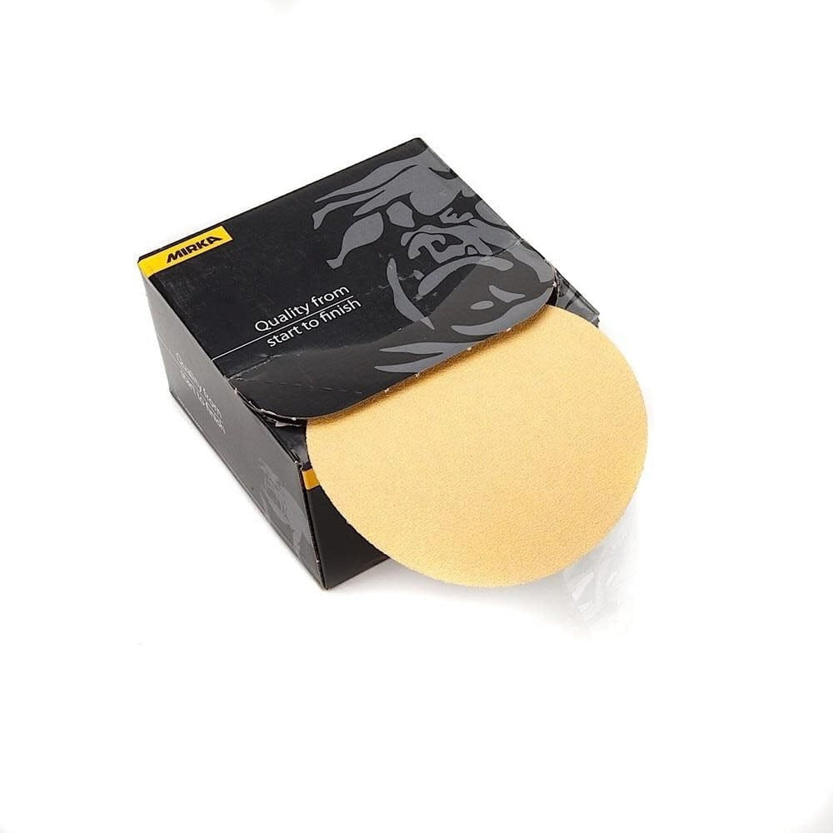 Mirka Gold 5-in. 220 Grit PSA Sanding Disc 100-Pack, No-Hole for Orbital Sanders (23-388-220)