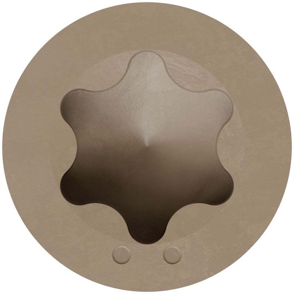 Simpson Strong-Tie S07225FTBTN02 Trim-Head Screw, 6-Lobe Drive, #7 x 2-1/4-in. T-15 Type 305, Tan 02, 1750-Pack