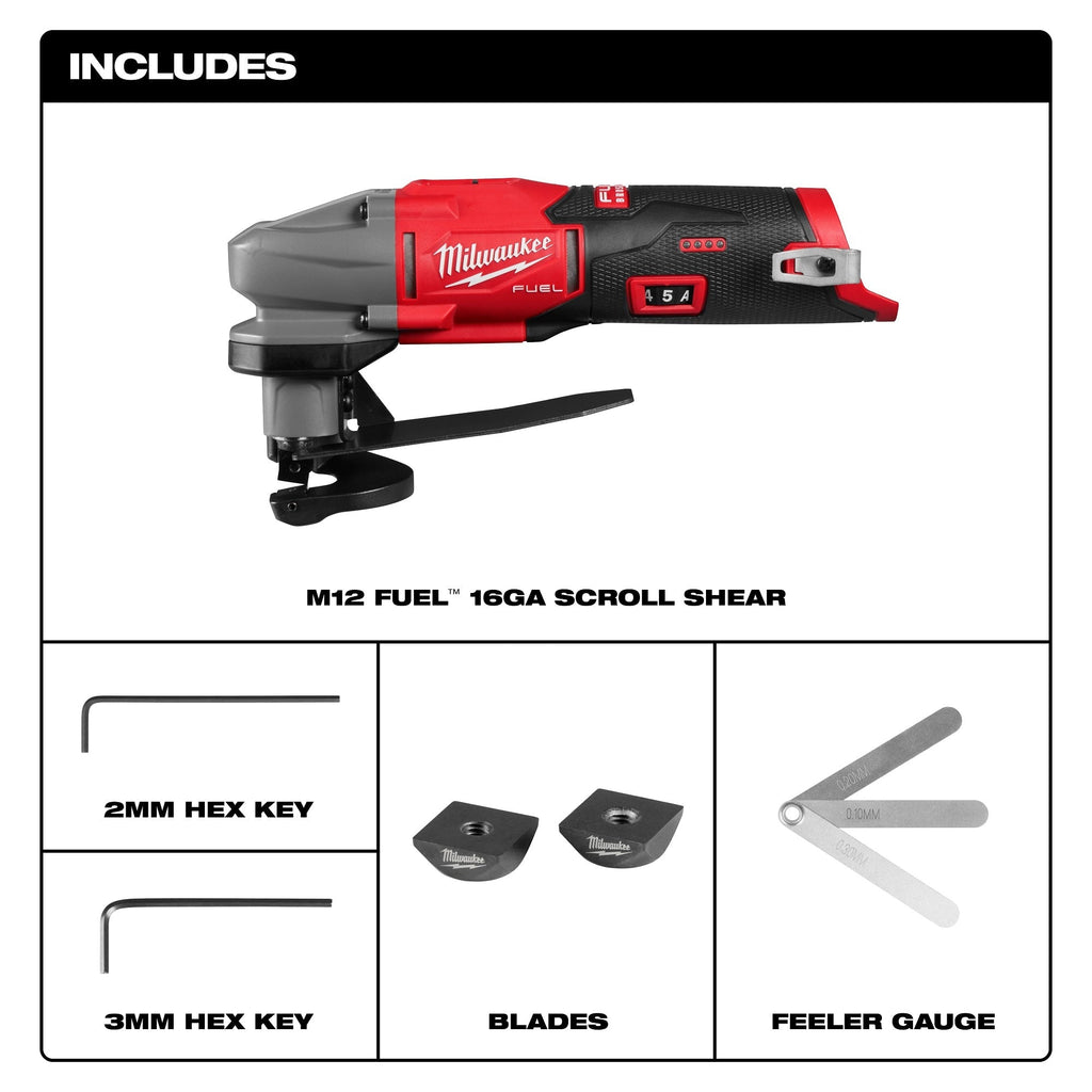 Milwaukee M12 FUEL 16-Gauge Scroll Shear, Tool Only (2487-20)