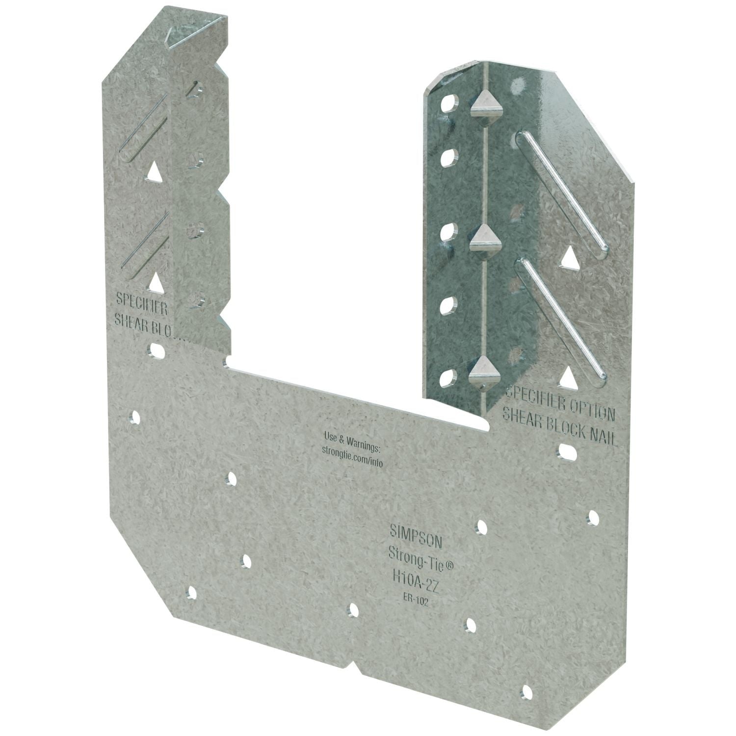 Simpson Strong-Tie H10A-2Z H10A-2 18-Gauge ZMAX Galvanized Hurricane Tie