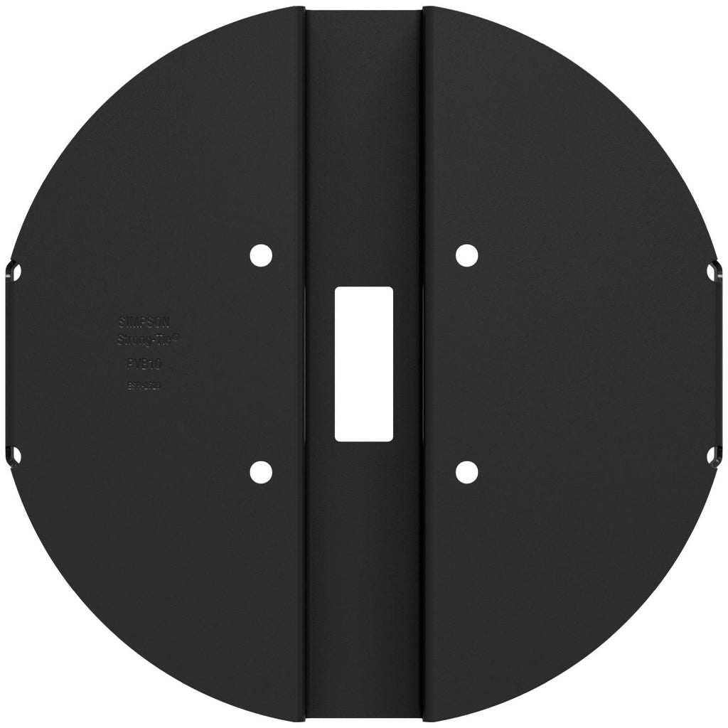 Simpson Strong-Tie PBV10PC PBV 10-in. Black Powder-Coated Hidden Standoff Post Base for Viga Post