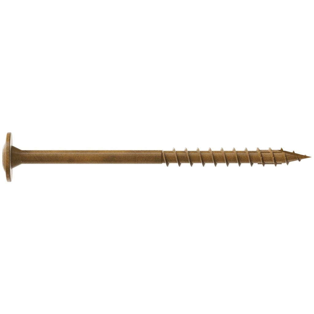 Simpson Strong-Tie CBT08212R60 Wafer-Head Construction Screw, #8 x 2-1/2-in. T20, Quik Guard, Tan, 60-Pack