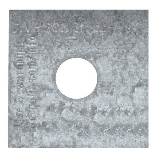 Simpson Strong-Tie LBP 5/8Z LBP 2-in. x 2-in. ZMAX Galvanized Bearing Plate for 5/8-in. Dia. Anchor Bolt