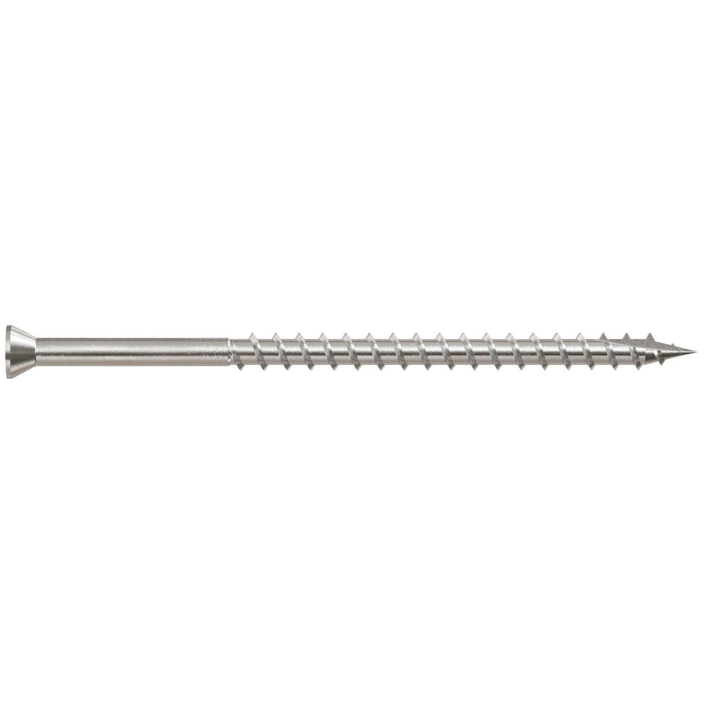 Simpson Strong-Tie T07300FB1 Trim-Head Screw, Square Drive, #7 x 3-in. #1 SQ, Type 316, 1-lb.