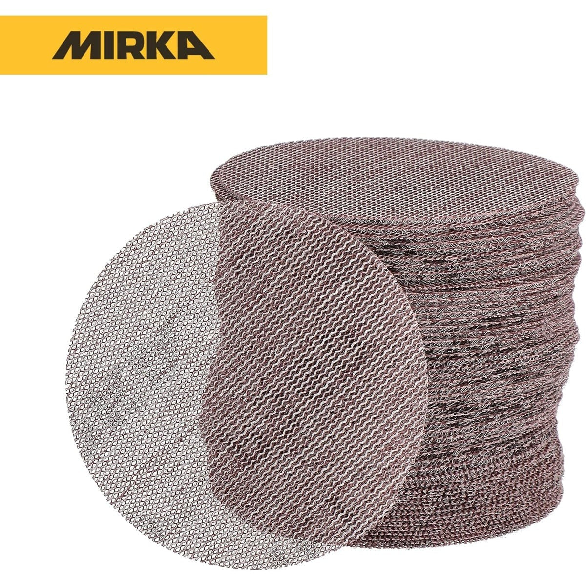 Mirka Abranet 3-in. 120 Grit Hook and Loop Sanding Discs, 50-Pack Dust-Free Mesh (9A-203-120)