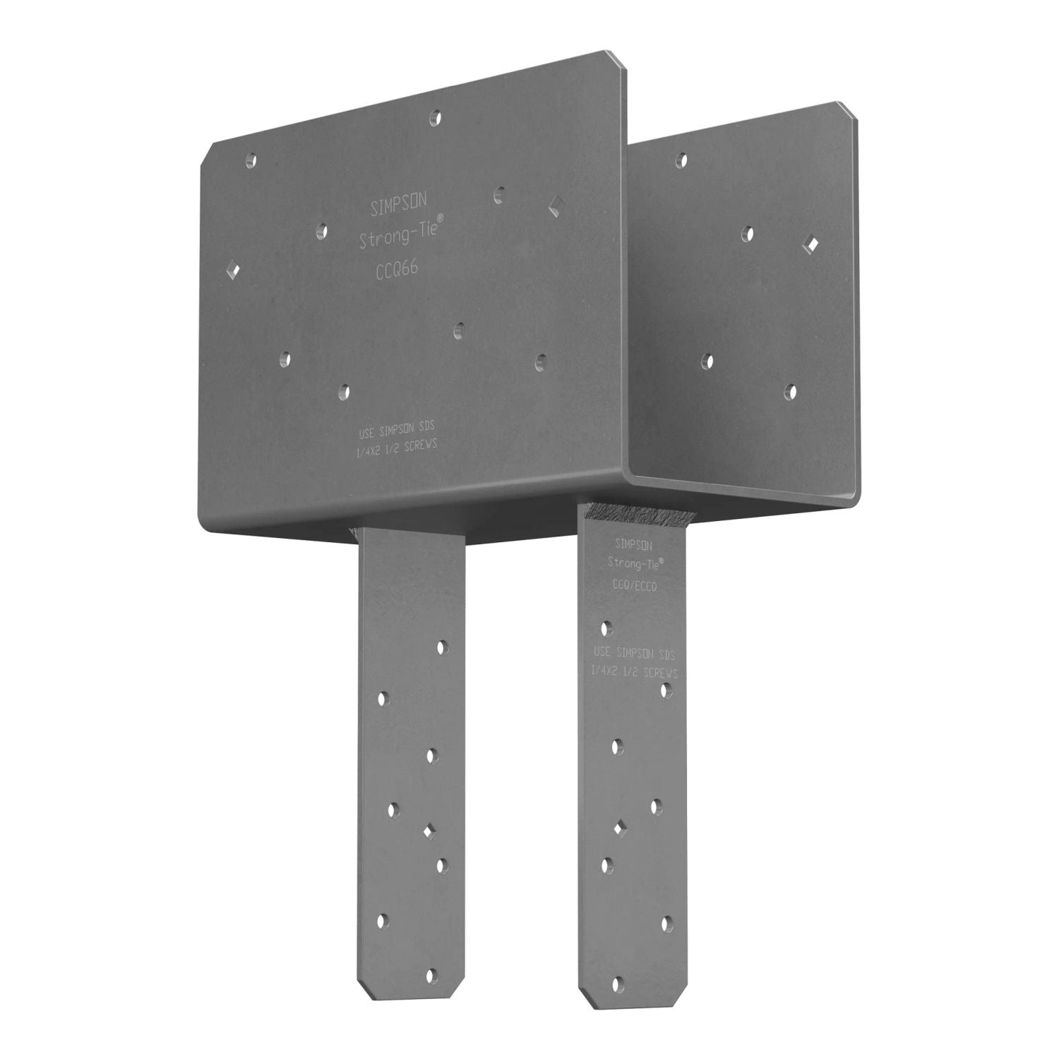 Simpson Strong-Tie CCQ66-SDS2.5HDG CCQ HDG Column Cap for 6x Beam, 6x Post with Strong-Drive SDS Screws
