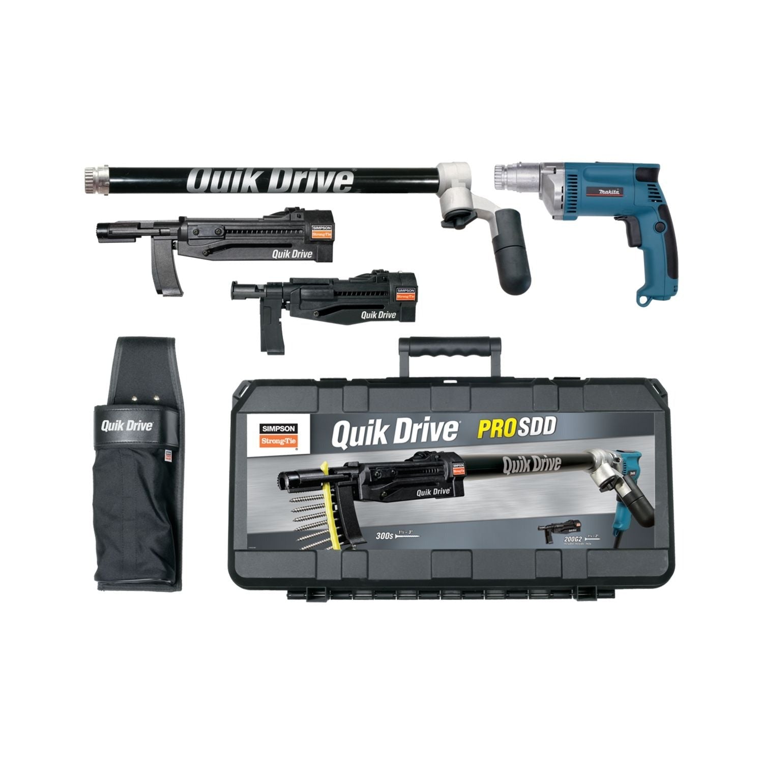 Simpson Strong-Tie Quik Drive PROSDD Multi-Purpose Combo System w/ Makita 3500 RPM Screwdriver Motor (PROSDDM35K)