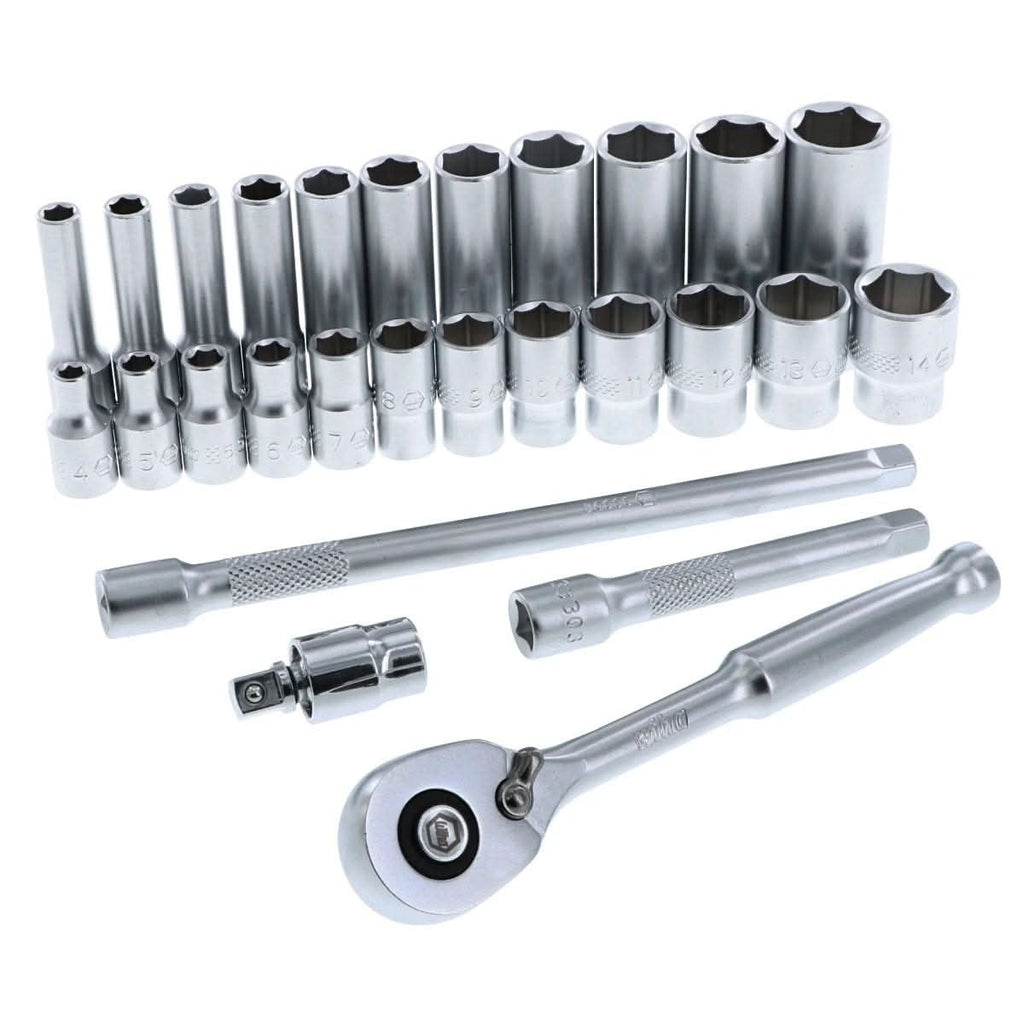 Wiha 33395 27-Piece 1/4" Drive Metric Professional Socket Set