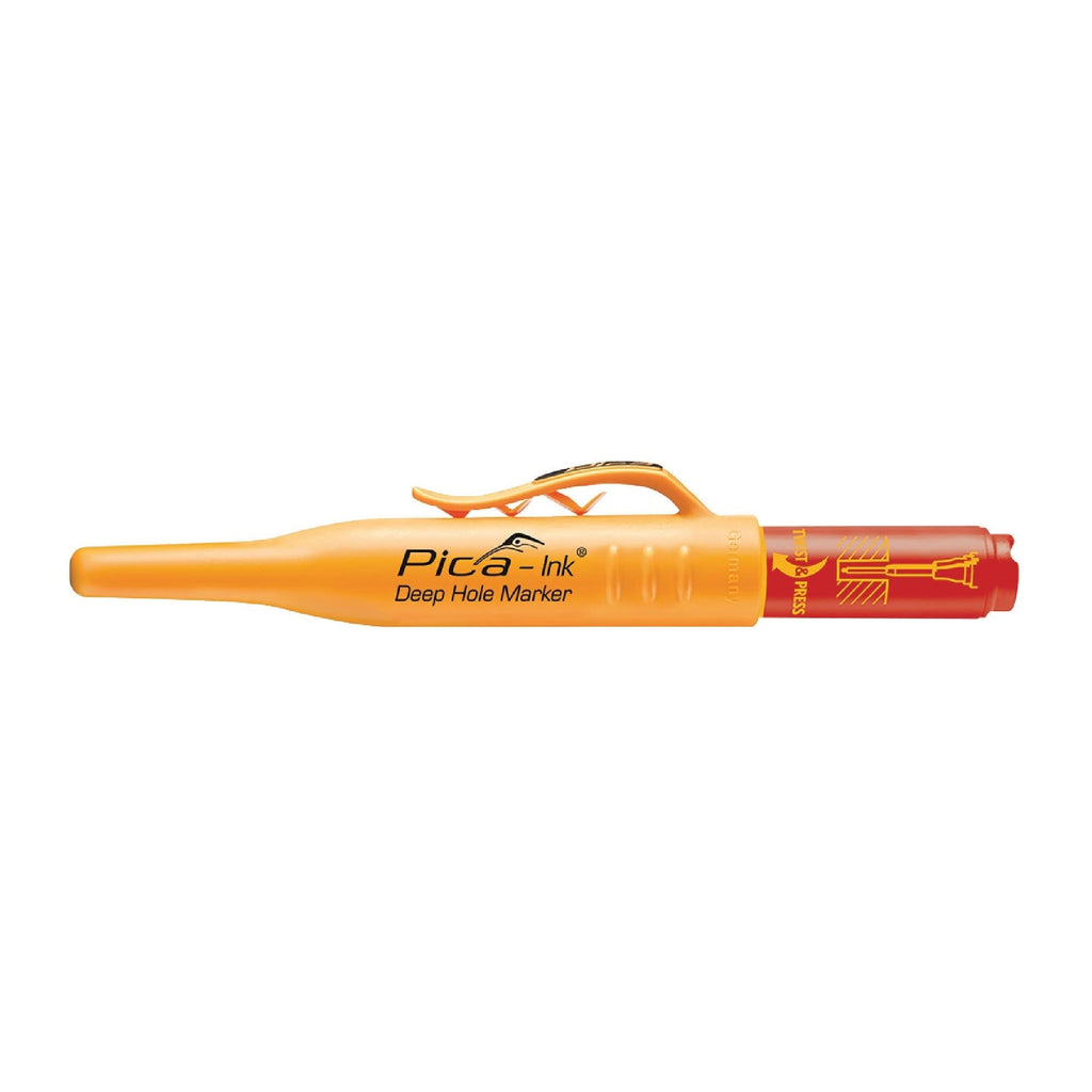 Pica 150/40/SB Red Ink Marker For Deep Hole w/ Quiver Holder, 1-Pack