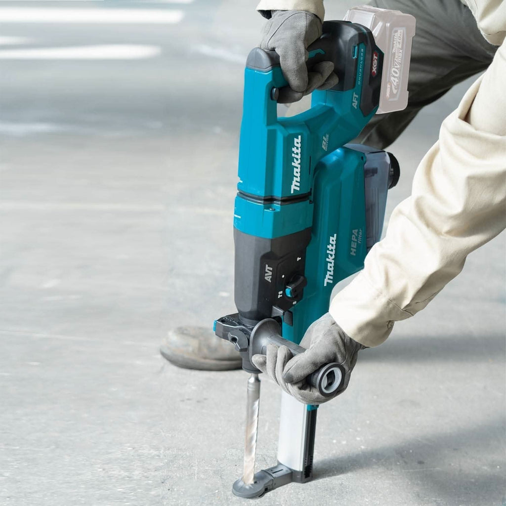 Makita GRH07ZW 40V max XGT Brushless 1-1/8" SDS-PLUS AVT Rotary Hammer (D-Handle) w/ Dust Extractor, AFT, AWS Capable, Tool Only