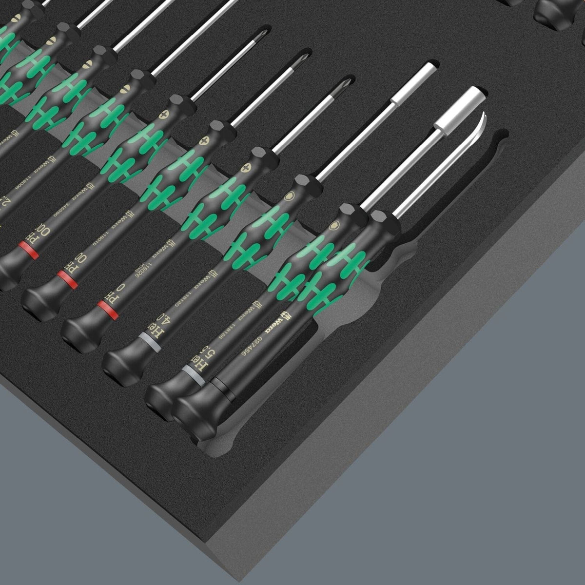 Wera 9715 Foam Insert Kraftform Micro Screwdriver Set 1, 24-Pieces