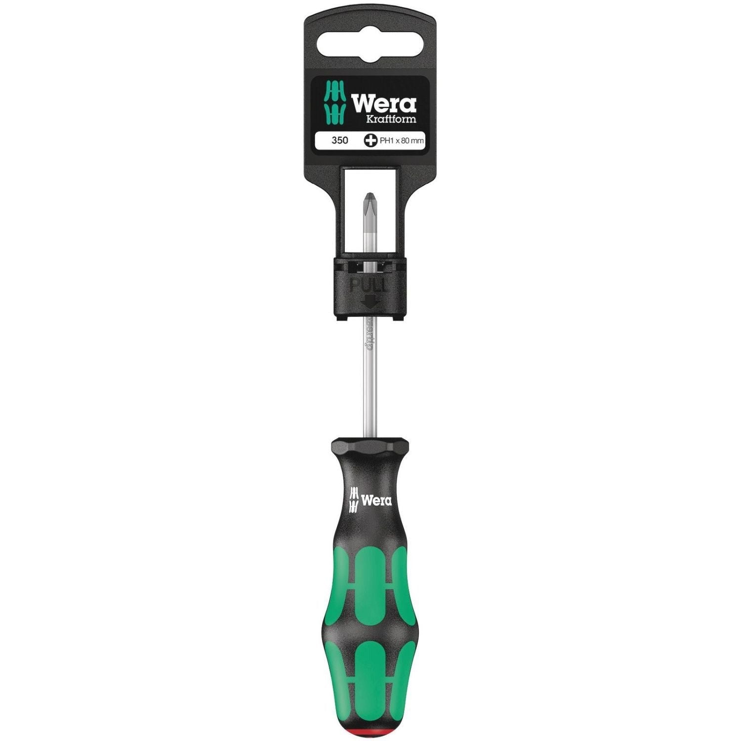 Wera 350 Ph SB Screwdriver For Phillips Screws, Ph 1x80-mm.