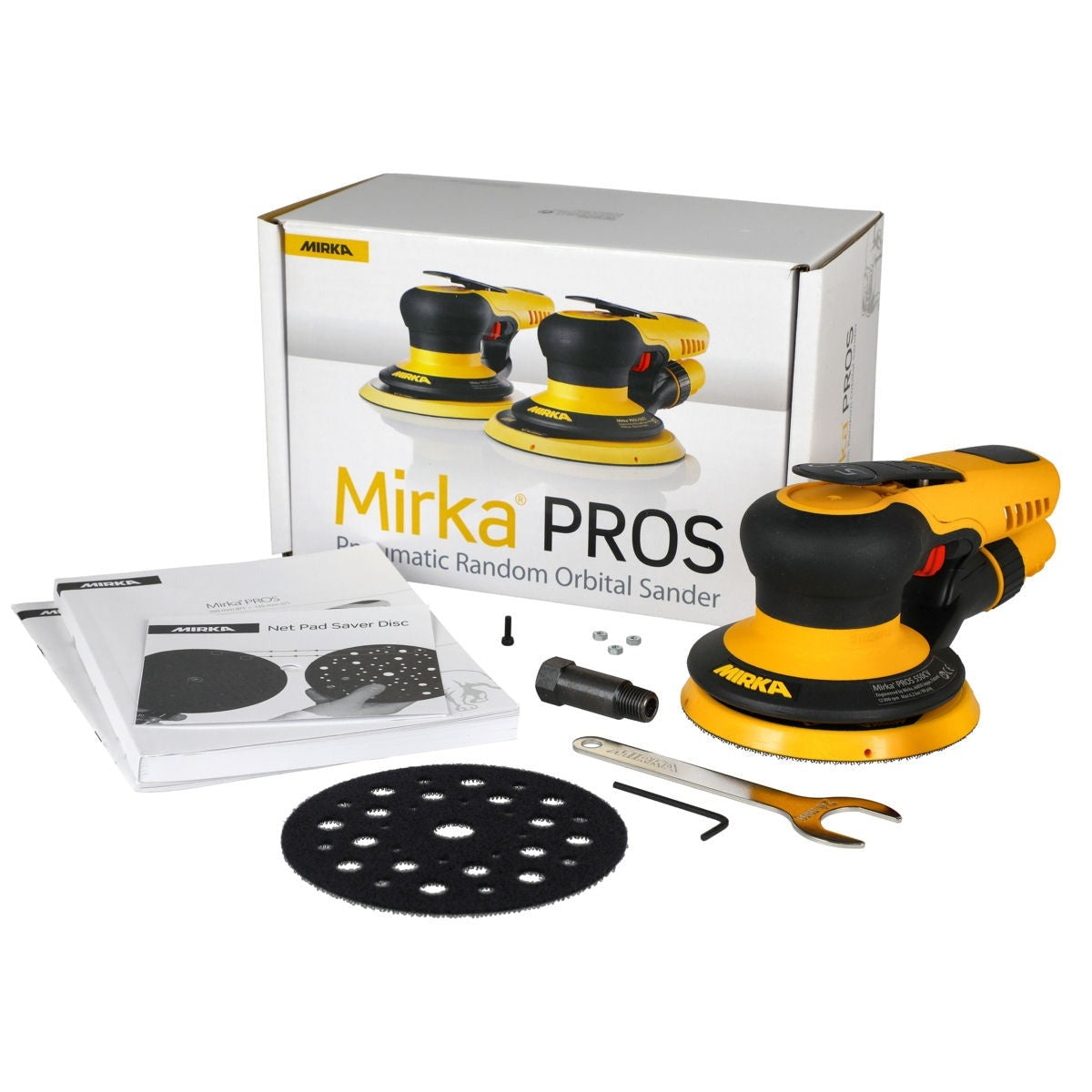 Mirka PROS 550CV 5-in. 5 mm Pneumatic Random Orbital Sander with Central Vacuum (MRP-550CV)