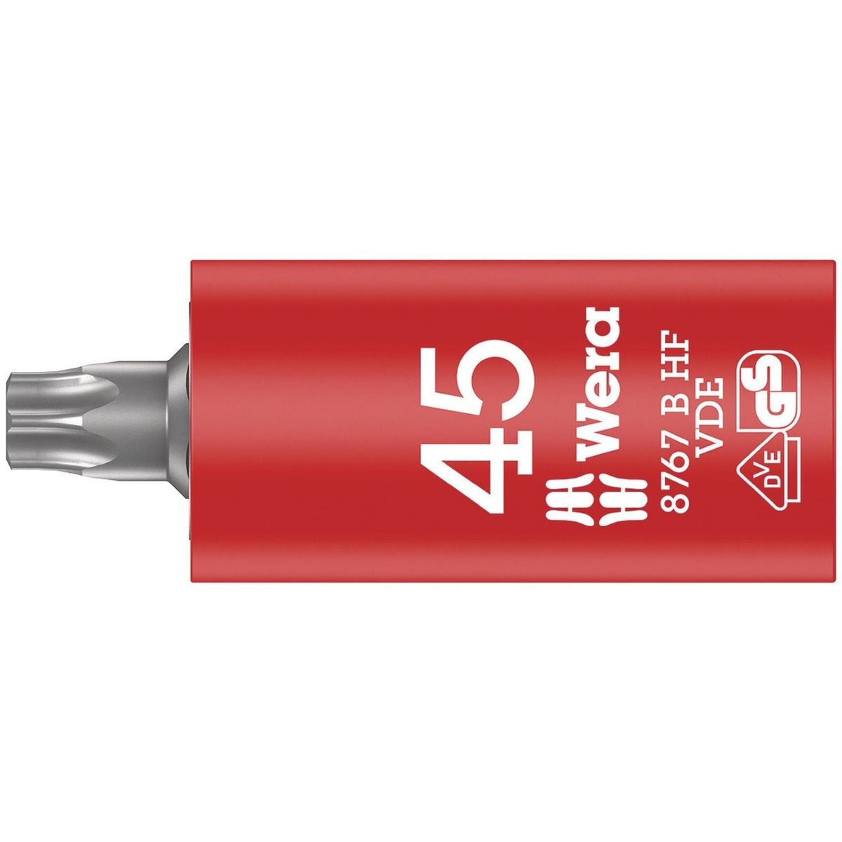 Wera 8767 B VDE Hf Torx Zyklop Bit Socket, Insulated, With Holding Function, 3/8-in. Drive, Torx 45x59-mm.