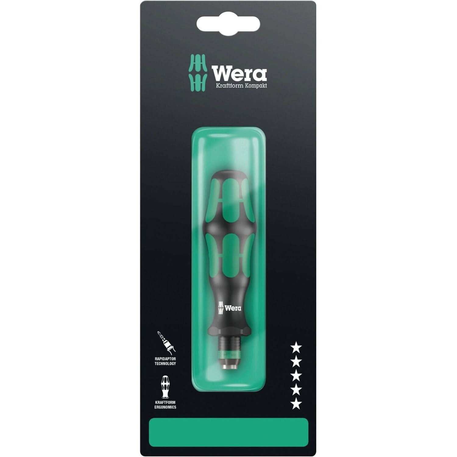 Wera 816 R SB Bitholding Screwdriver With Rapidaptor Quick-Release Chuck, 1/4-in.x119-mm.