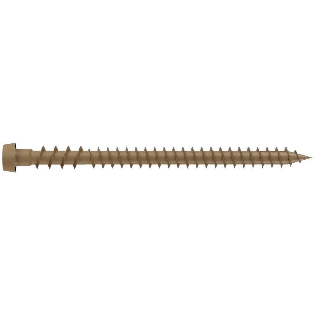 Simpson Strong-Tie DCU234SBR05 Deck-Drive DCU COMPOSITE Screw (Collated), #10 x 2-3/4-in. Quik Guard Brown 05, 1000-Pack
