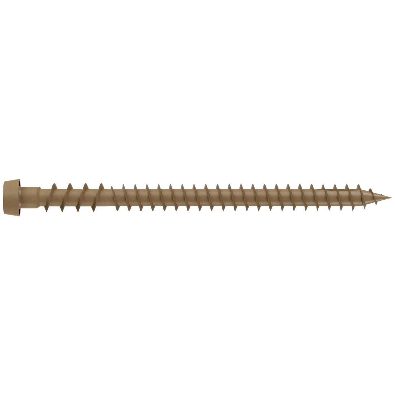 Simpson Strong-Tie DCU234SBR05 Deck-Drive DCU COMPOSITE Screw (Collated), #10 x 2-3/4-in. Quik Guard Brown 05, 1000-Pack
