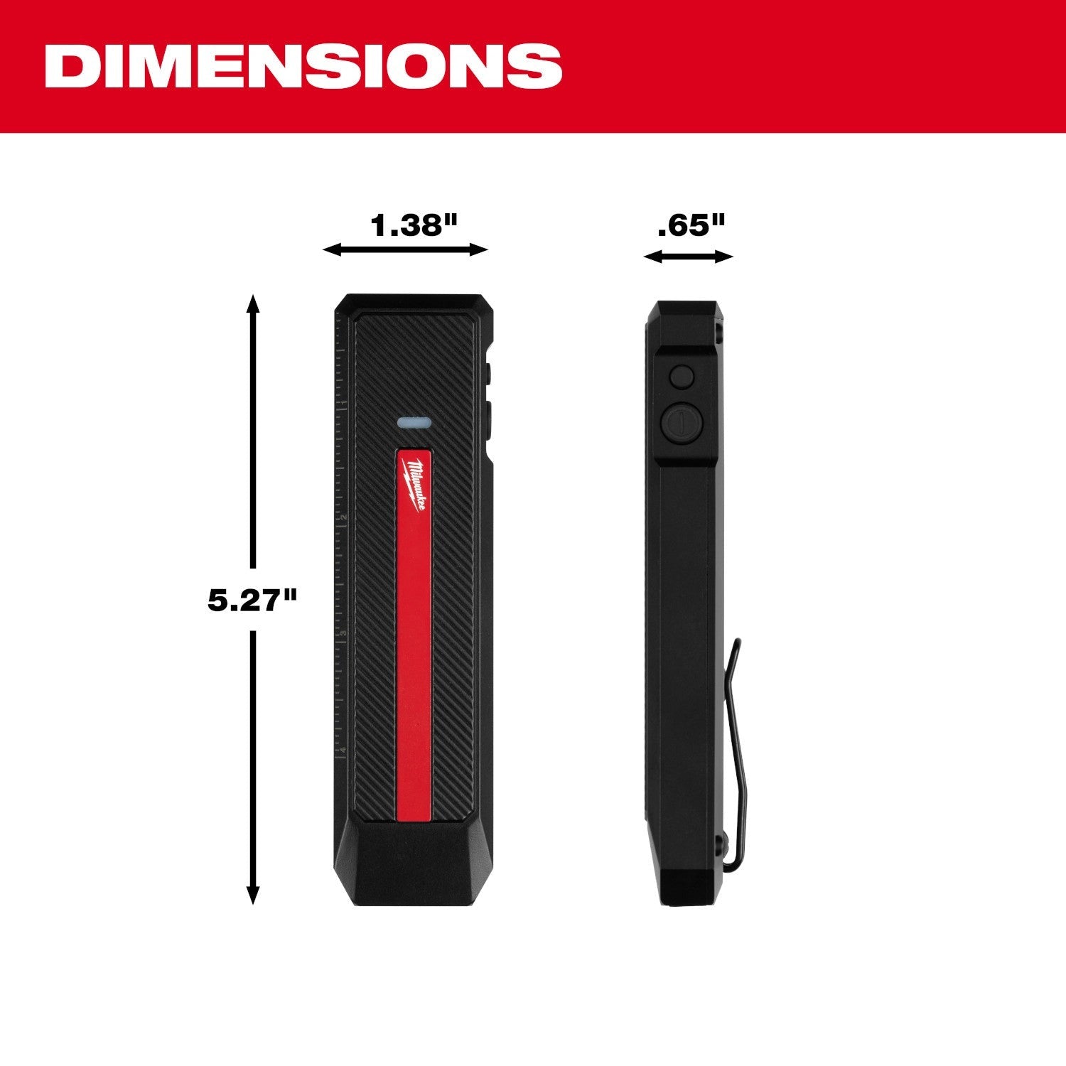 Milwaukee 2016R Milwaukee Rechargeable 1300-Lumen Flat Flashlight w/ Green Laser
