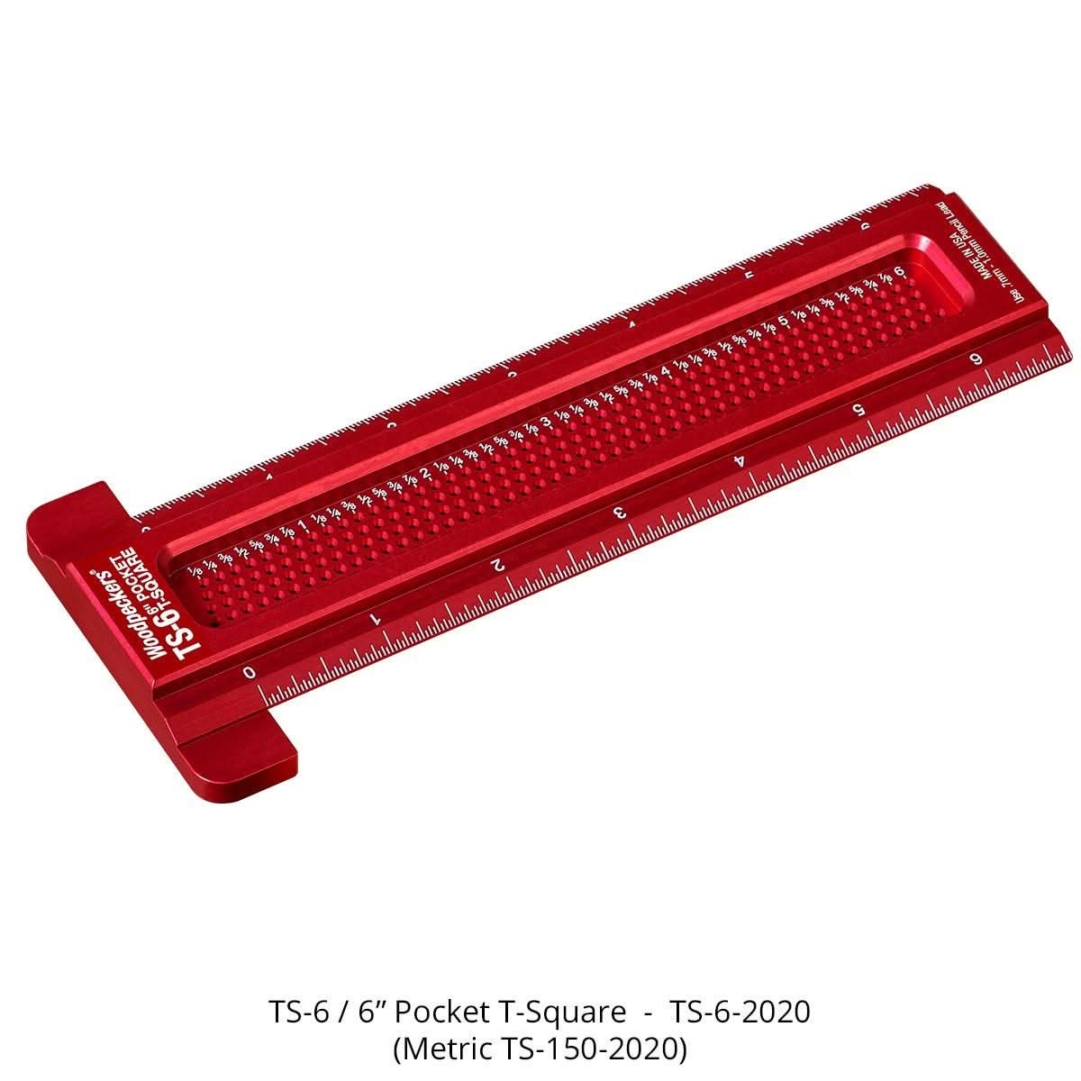 Woodpeckers TS-RI-ISET20 Pocket T-Square Inch Set And Rack-It