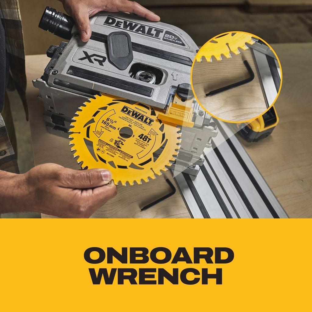 DEWALT 20v XR Cordless 6-1/2-in Track Saw 8.0Ah Kit (DCS525STWW1)