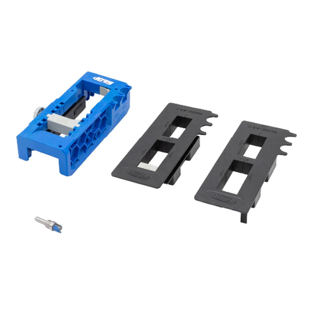 Kreg Tool Door Hinge Routing Jig with 1/2-in. Straight Router Bit for 2-1/2-in. to 5-in. Hinges (KRTHJ100)