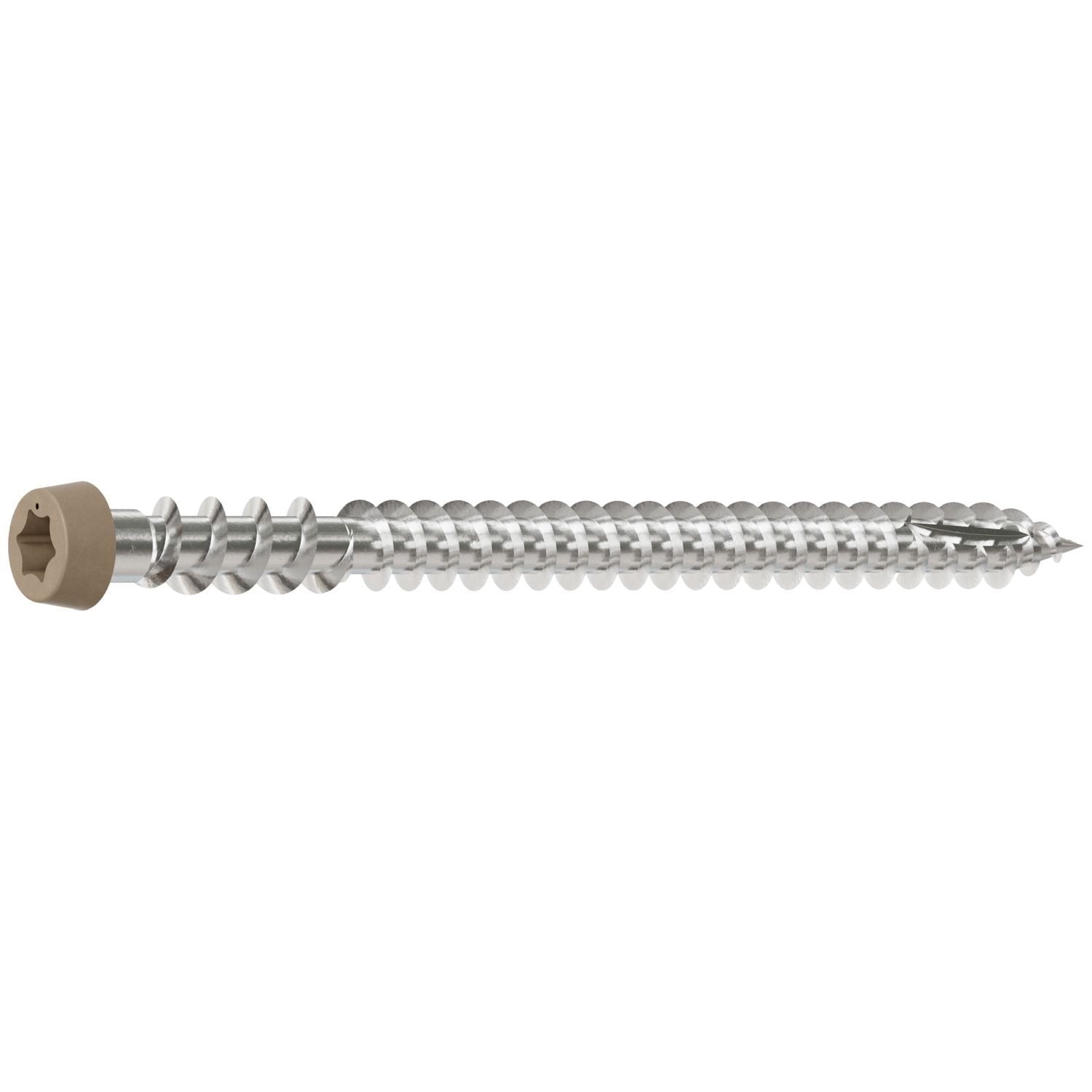 Simpson Strong-Tie DCU234C316TN02 Deck-Drive DCU COMPOSITE Screw, #10 x 2-3/4-in. T20, Type 316, Tan 02, 70-Pack