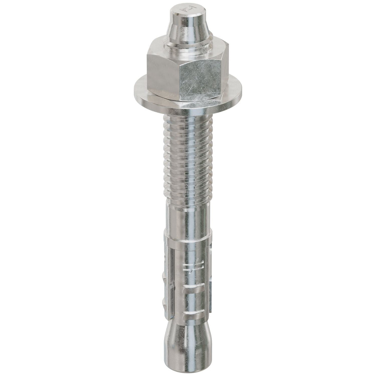 Simpson Strong-Tie STB2-37300S6F50 Strong-Bolt 2, 3/8-in. x 3-in. Type 316 Stainless-Steel Wedge Anchor, Fully Assembled, 50-Pack