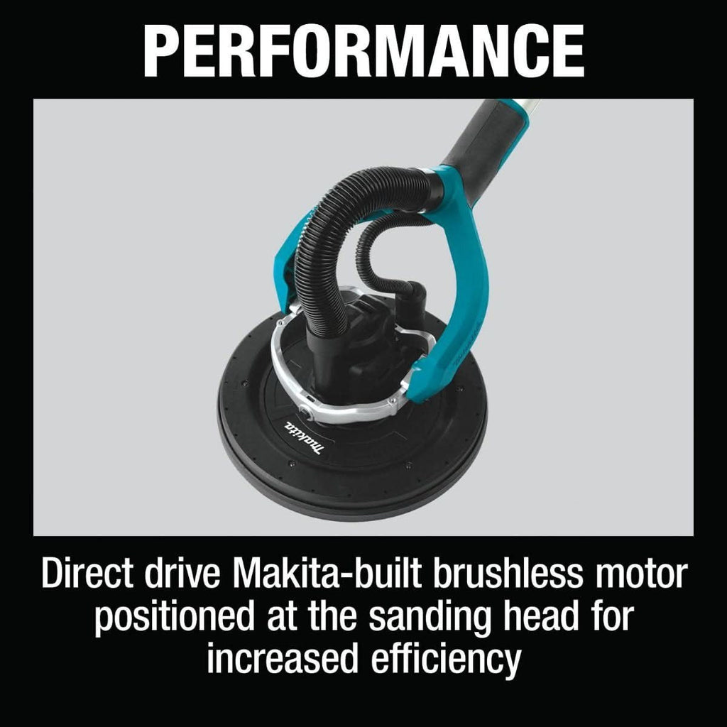 Makita XLS01ZX1 18V LXT Lithium-Ion Brushless Cordless 9" Drywall Sander, AWS Capable, Tool Only