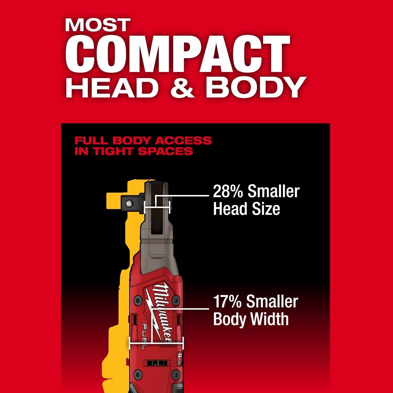 Milwaukee 3054-20 M12 FUEL Brushless 1/2-in. Ratchet, Tool Only