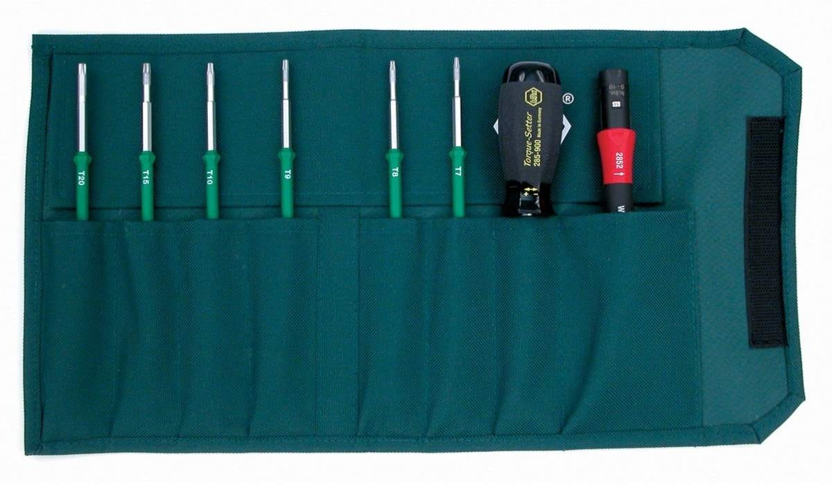 Wiha 28597 TorqueControl 8 Piece Torx Blade Set in Canvas Pouch