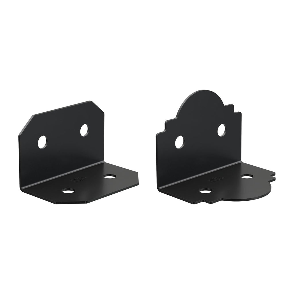 Simpson Strong-Tie APA6 Outdoor Accents Mission Collection ZMAX, Black Powder-Coated 90° Angle for 6x