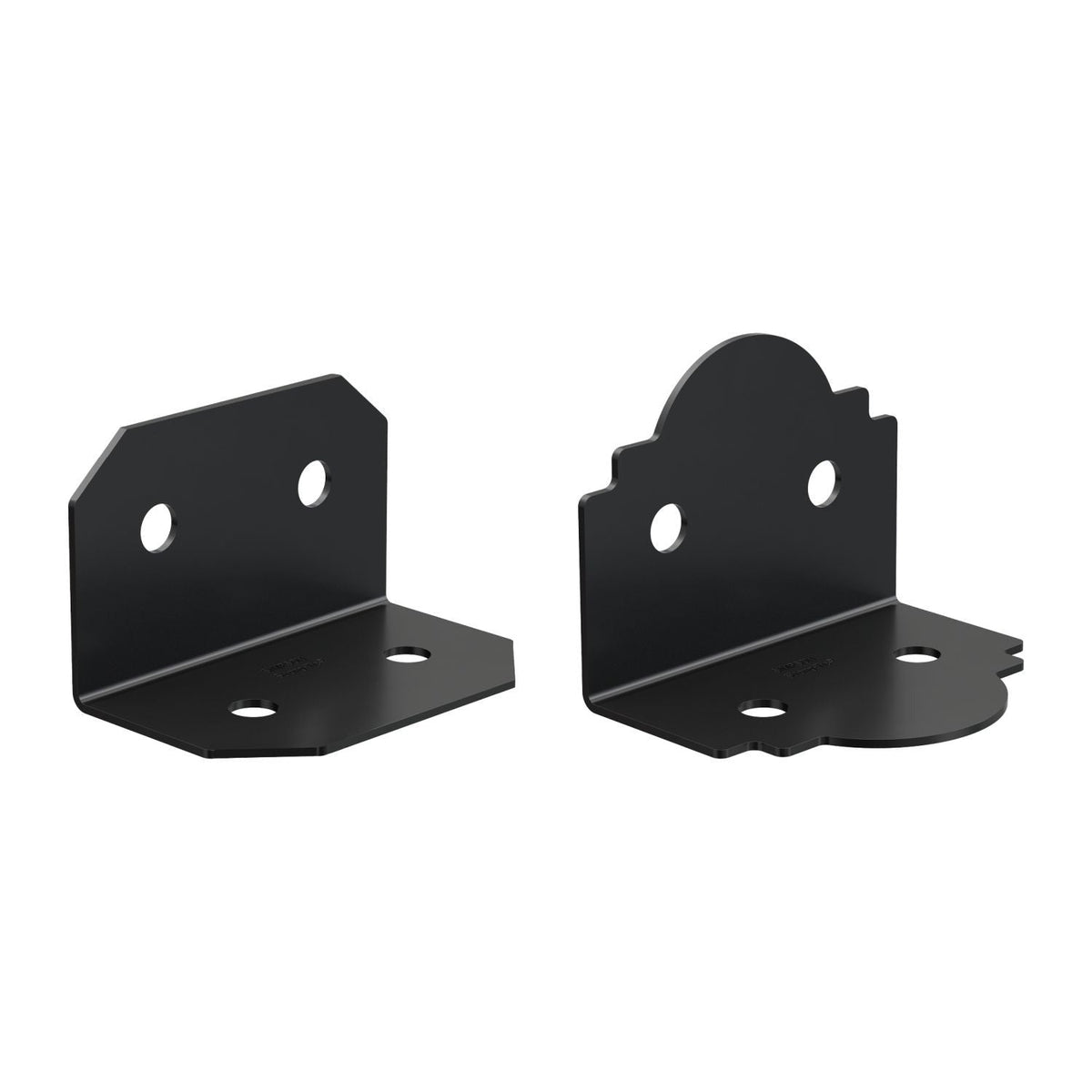 Simpson Strong-Tie APA6 Outdoor Accents Mission Collection ZMAX, Black Powder-Coated 90° Angle for 6x