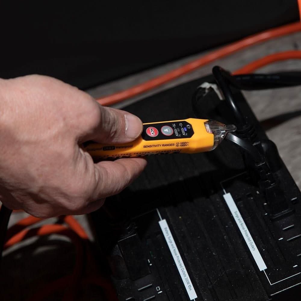 Klein NCVT3P Dual Range Non-Contact Voltage Tester with Flashlight, 12 - 1000V AC