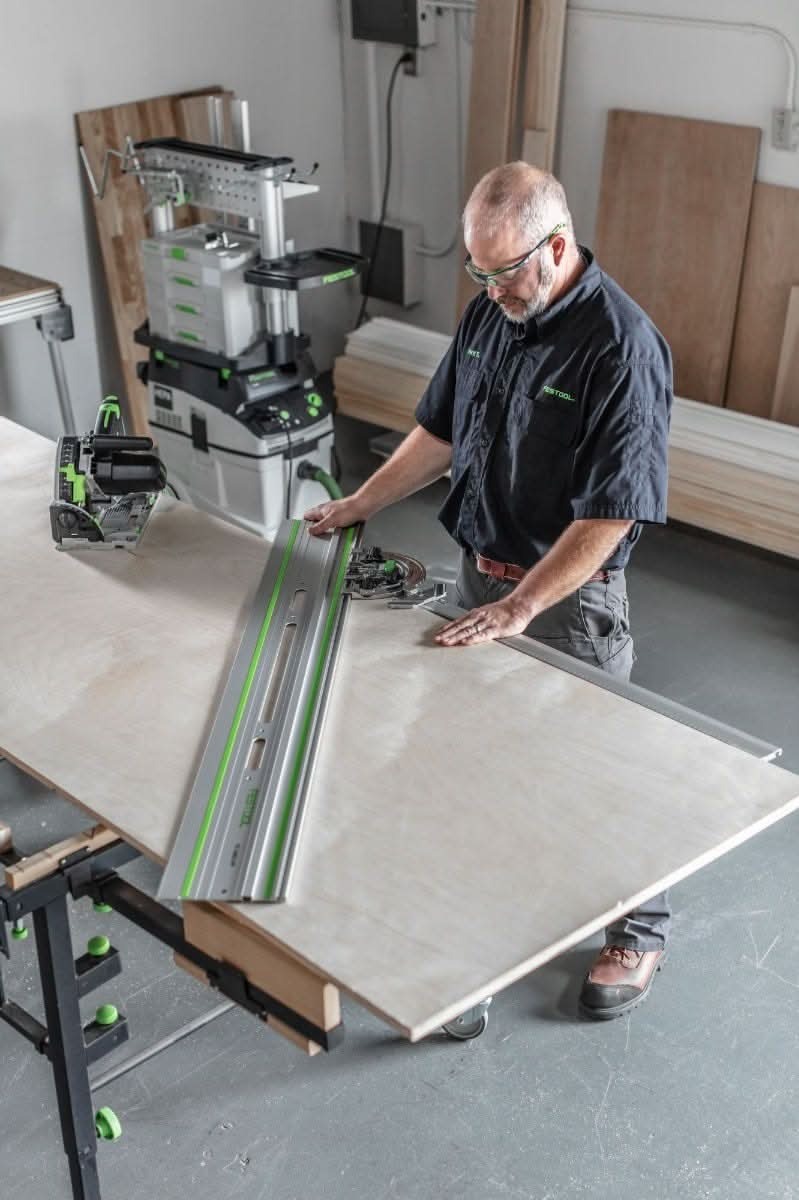Festool 577014 TS 55 F Plunge Cut Track Saw with 55-in Guide Rail and Guide Rail Accessory Kit