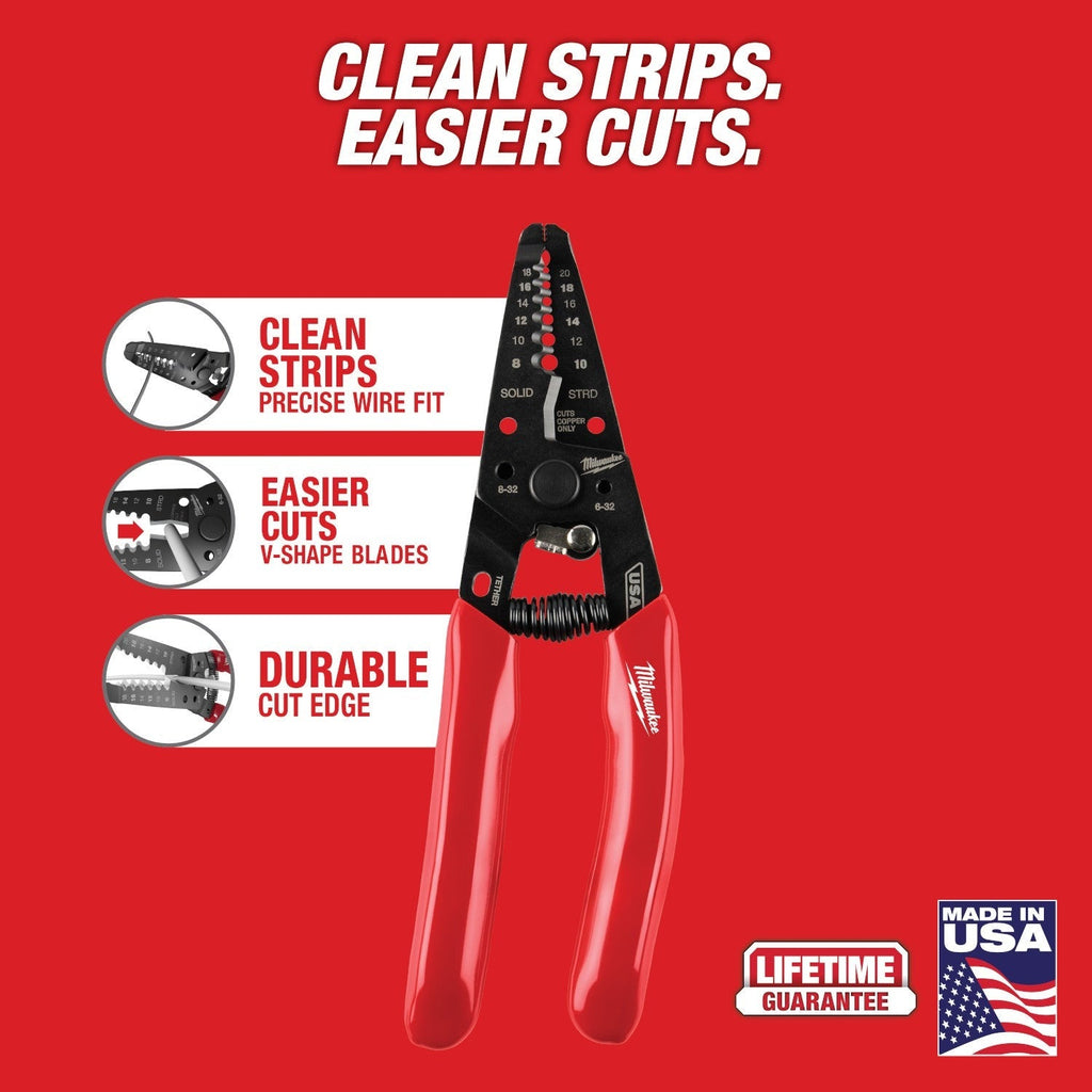 Milwaukee MT500-6P 6-Piece Dipped Grip Pliers, Wire Stripper, & Cushion Grip Screwdrivers PACKOUT Low-Profile Compact Organizer Set