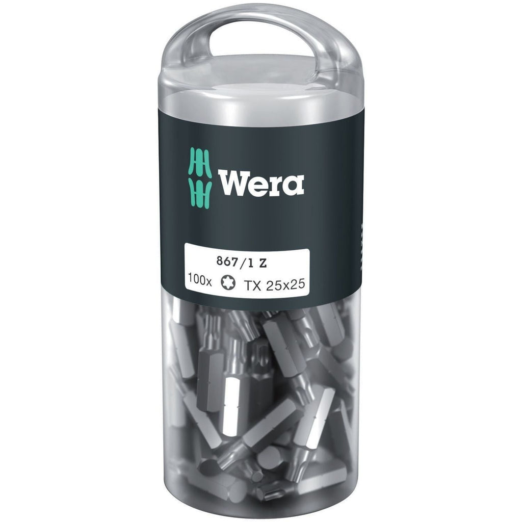 Wera 867/1 Torx Diy 100, Torx 25x25-mm., 100-Pieces