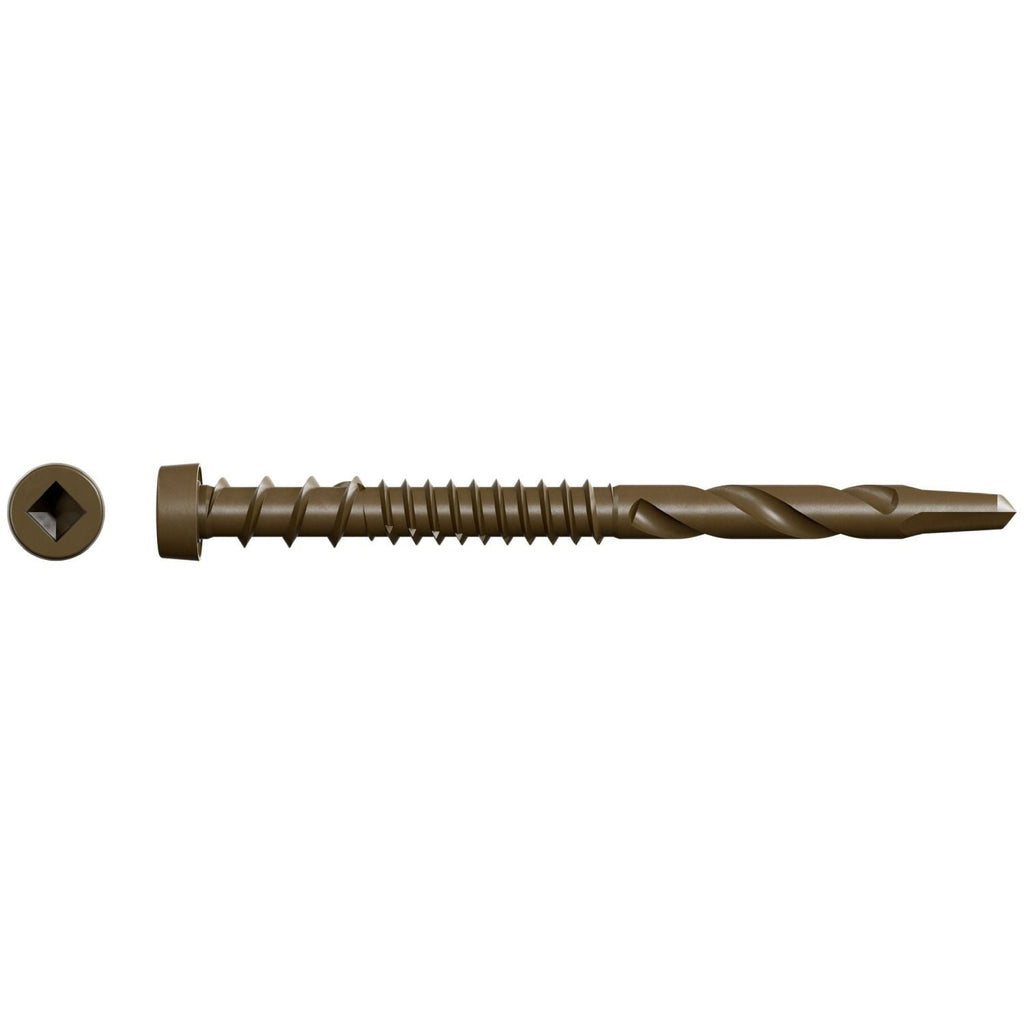 Simpson Strong-Tie DCSD238SBR01 Deck-Drive DCSD COMPOSITE-TO-STEEL Screw (Collated), #10 x 2-3/8-in. Quik Guard Brown 01, 1000-Pack