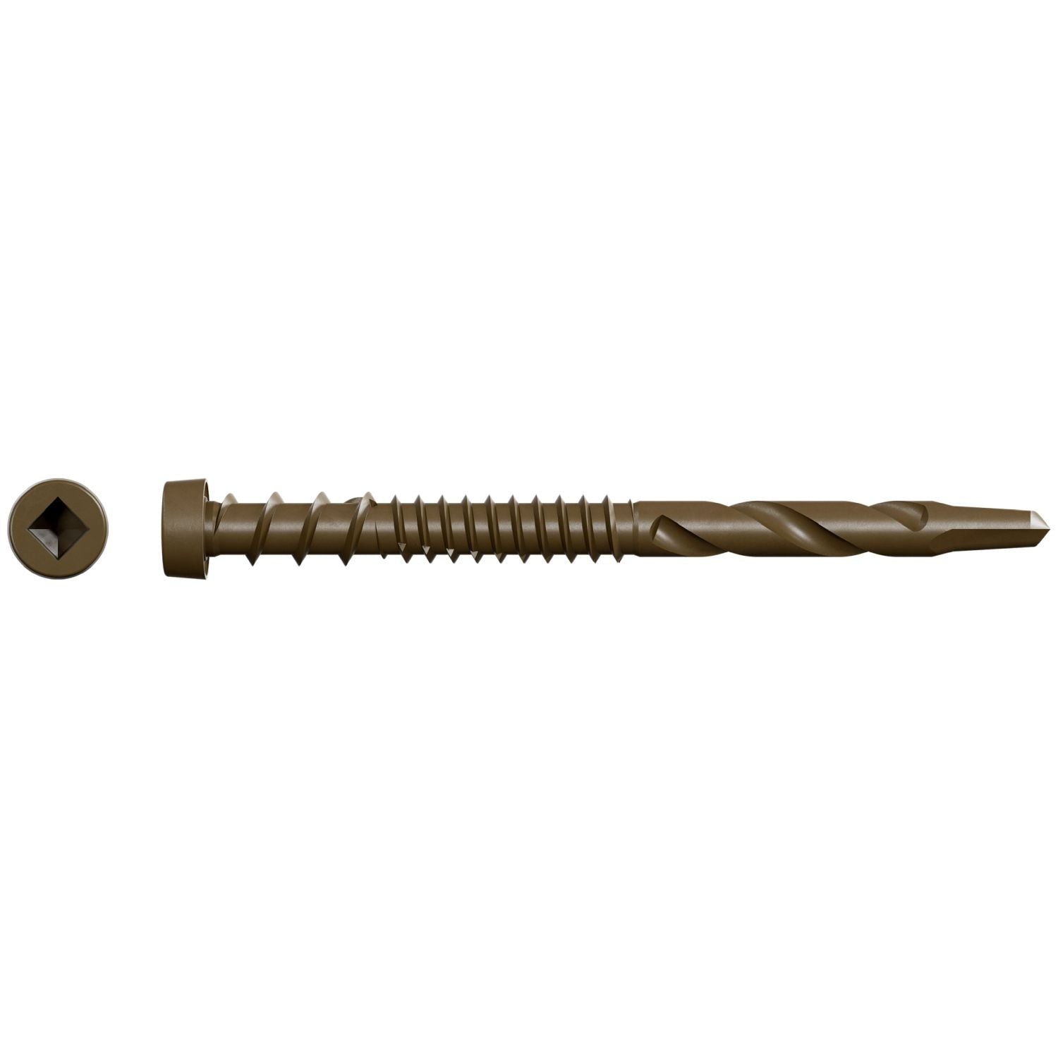 Simpson Strong-Tie DCSD238SBR01 Deck-Drive DCSD COMPOSITE-TO-STEEL Screw (Collated), #10 x 2-3/8-in. Quik Guard Brown 01, 1000-Pack