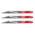 Milwaukee 48-00-5343 12-Inch 6-TPI THE WRECKER with Carbide Teeth SAWZALL Reciprocating Saw Blade, 3-Pack