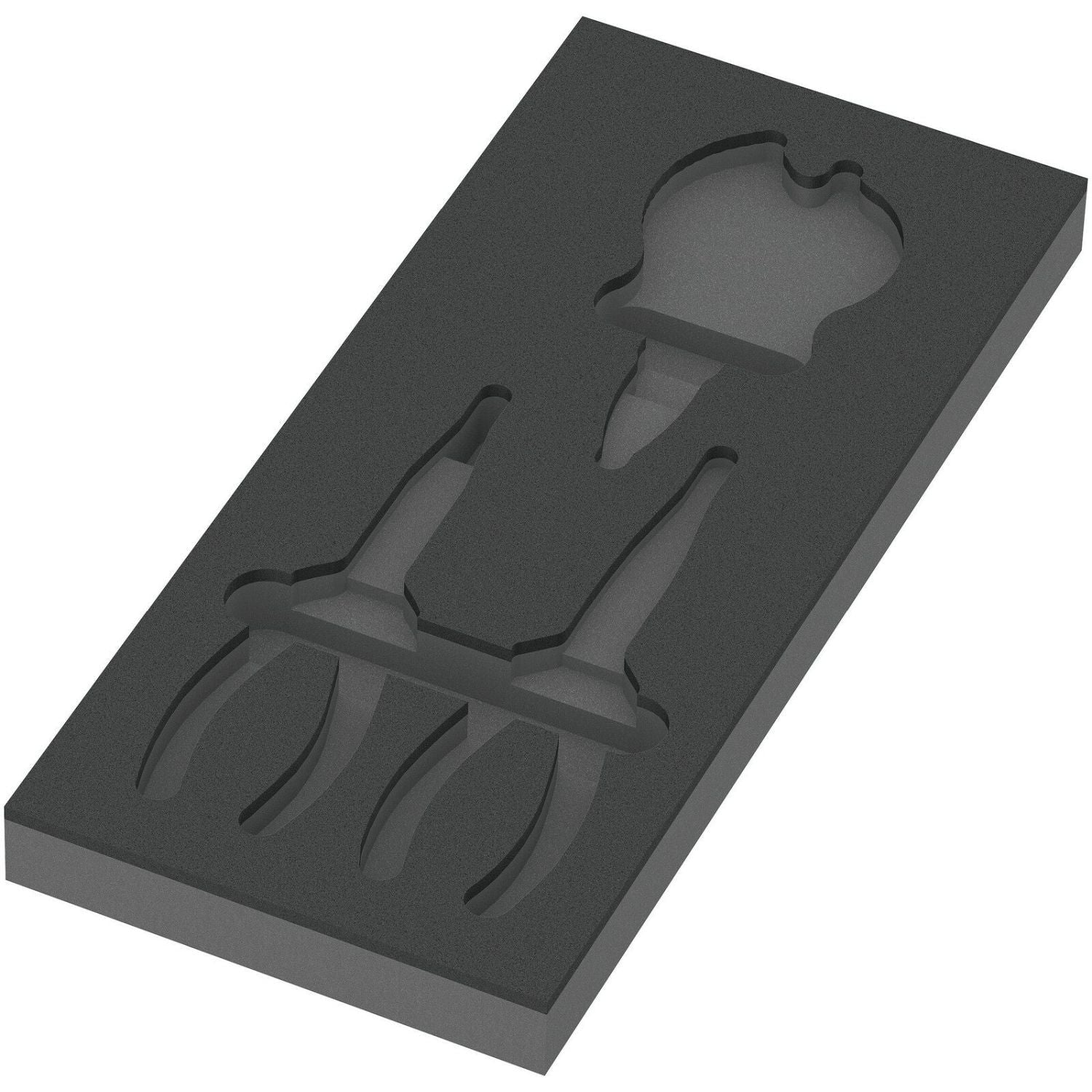 Wera 9881 Foam Insert Knipex Pliers Set 2, Empty, 172x30x392-mm.