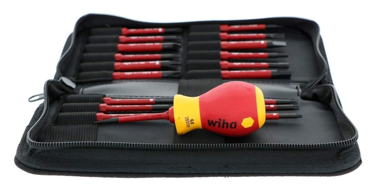 Wiha 28396 Insulated Stubby Holder SlimLine Blade 20 Piece Set