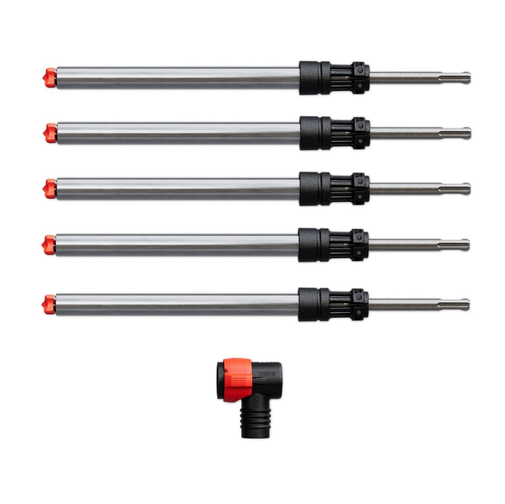 Diablo DMAPLA4510-S6 5/8-in. x 8-in. x 14-in. AMPED Rebar Demon SDS-Plus 4-Cutter Full Carbide Head Dust Extraction Hammer Drill Bit, 5-Pack