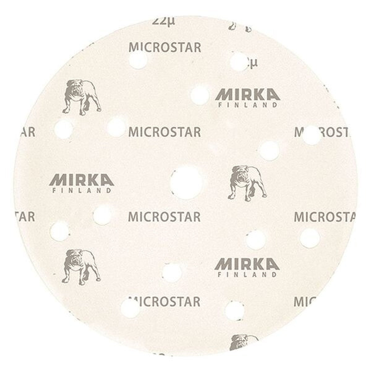 Mirka Microstar 6-in. 15-Hole P2000 Film-Back Grip Sanding Disc Pack of 50 (FM-611-2000)