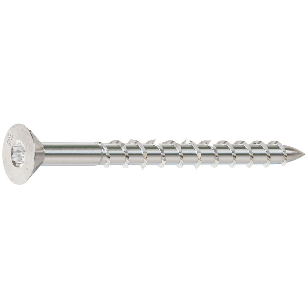 Simpson Strong-Tie T08200WPP Deck-Drive DWP WOOD SS Screw, #8 x 2-in. T-20, Flat Head, Type 316, 350-Pack