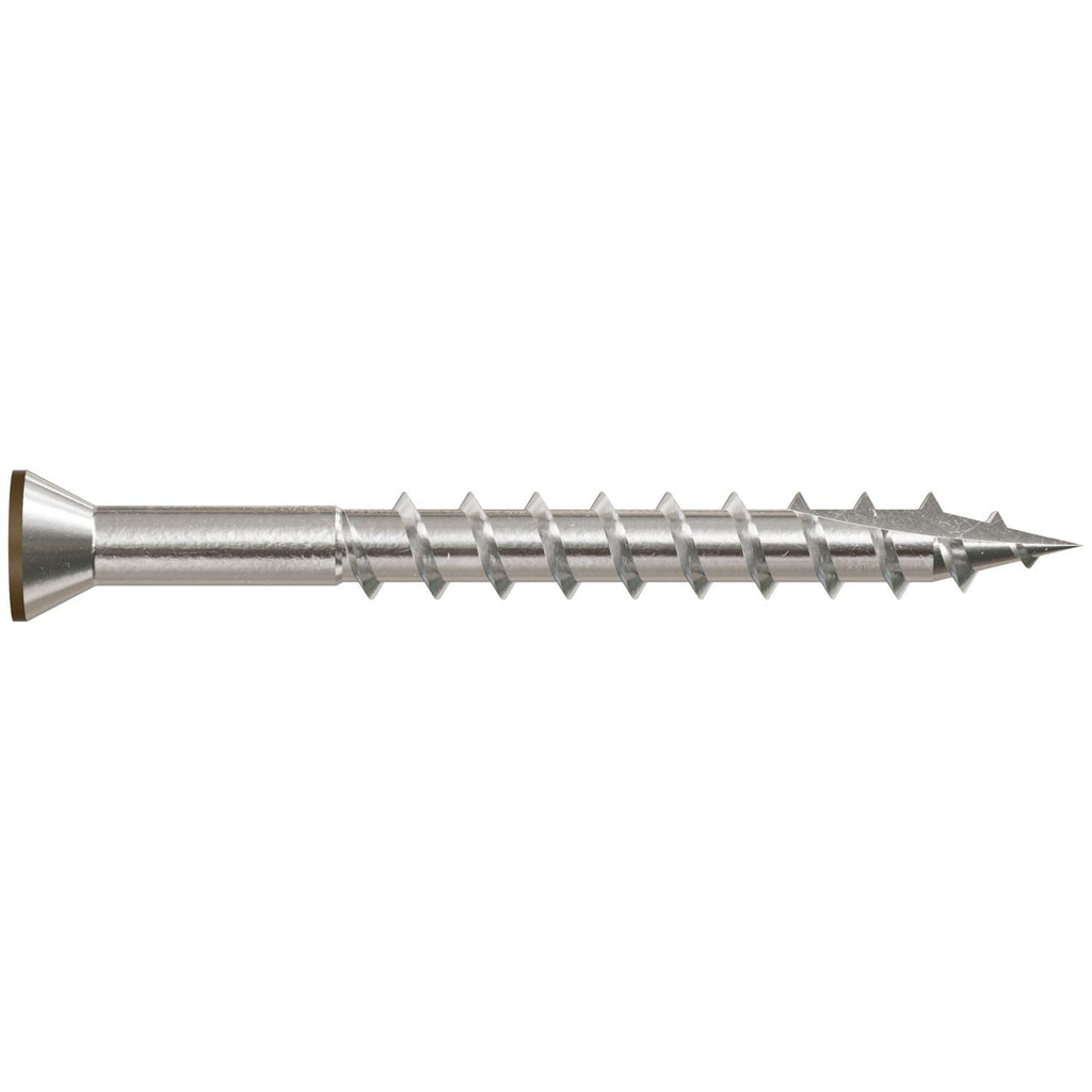 Simpson Strong-Tie T07162FT70BR01 Trim-Head Screw, 6-Lobe Drive, #7 x 1-5/8-in. T-15 Type 316, Brown 01, 70-Pack