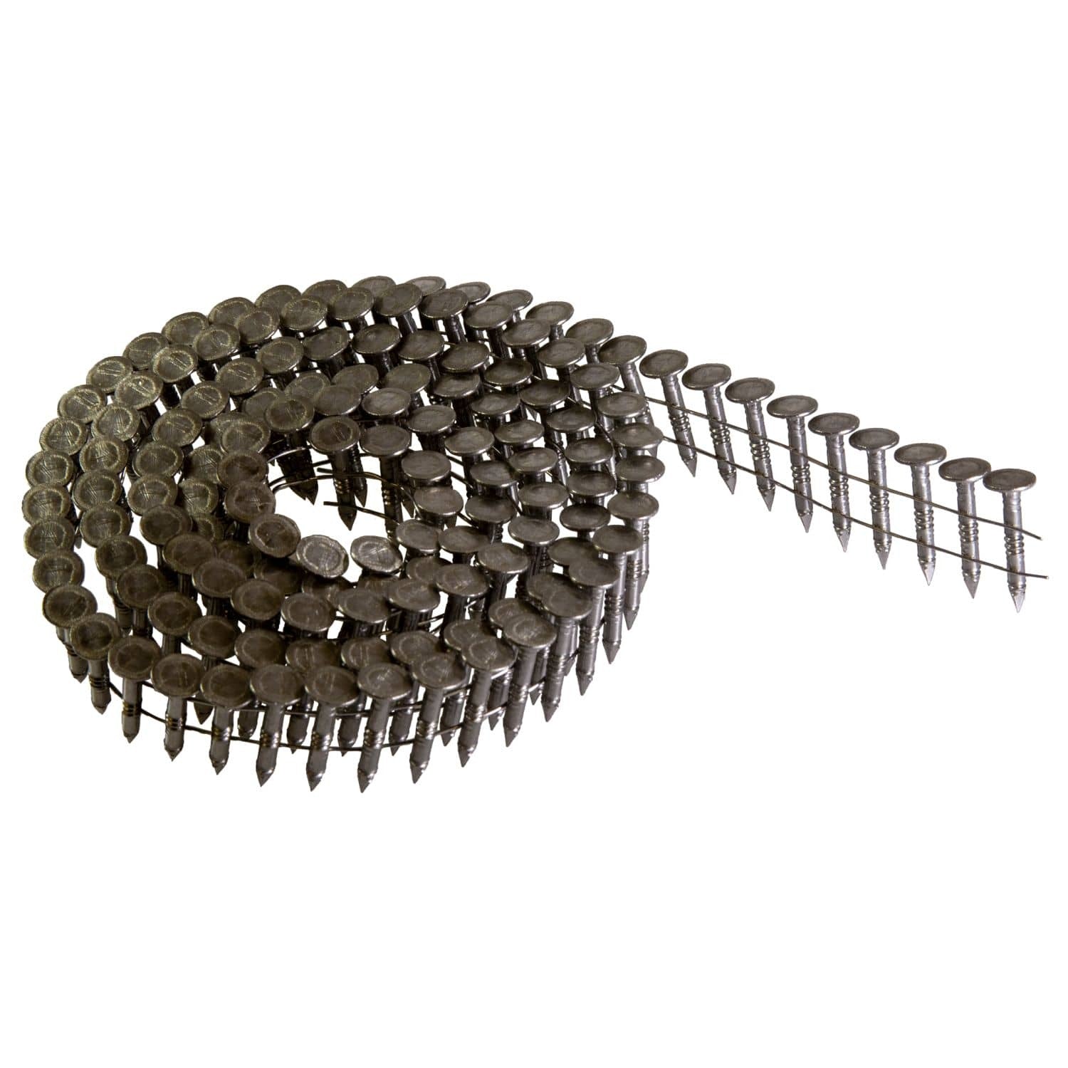 Simpson Strong-Tie T11A100RNJ 15° Wire Coil, Full Round Head, Ring-Shank Roofing Nail, 1-in. Type 316, 3600-Pack