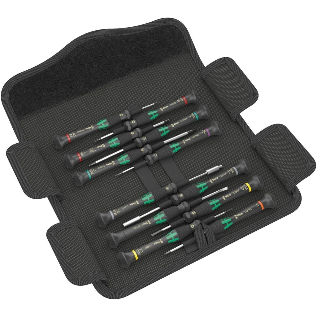 Wera Kraftform Micro 12 Electronics 1 Screwdriver Set For Electronic Applications, 12-Pieces