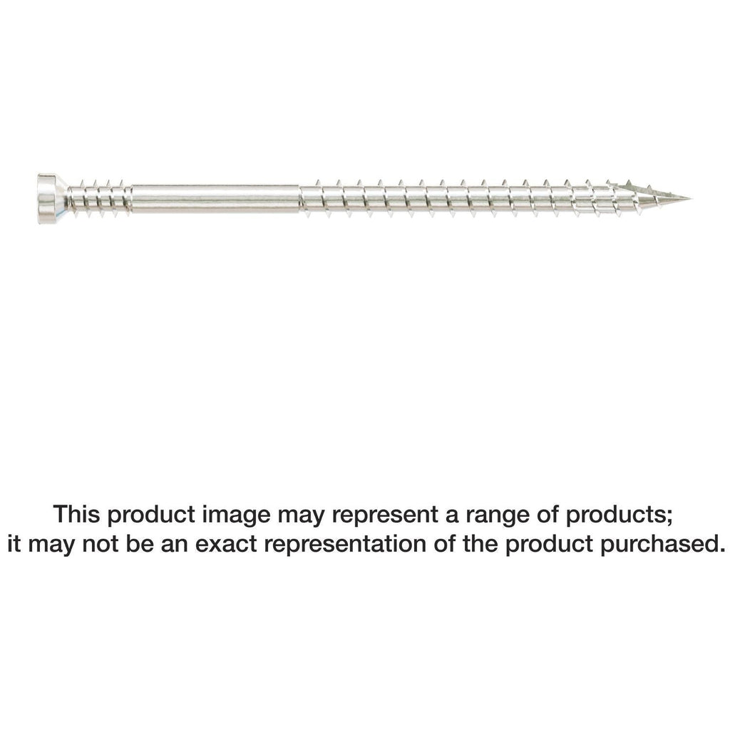 Simpson Strong-Tie FT07212T100 Finish Trim Screw, #7 x 2-1/2-in. T10, Trim-Head, Type 316, 100-Pack